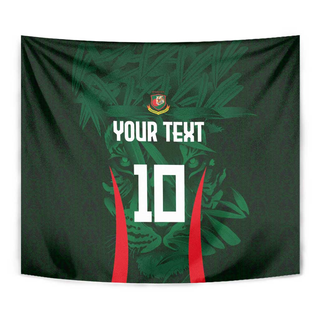 Custom Bangladesh Cricket Tapestry The Tigers Green-Red Glory