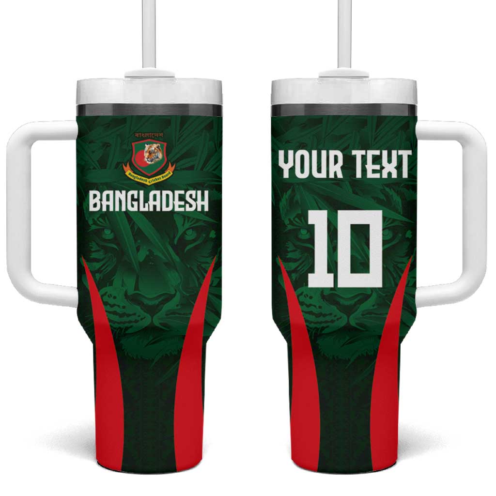 Custom Bangladesh Cricket Tumbler With Handle The Tigers Green-Red Glory