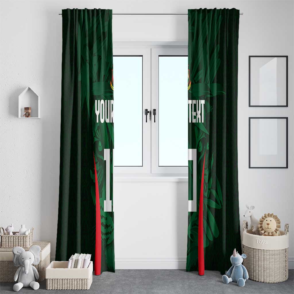 Custom Bangladesh Cricket Window Curtain The Tigers Green-Red Glory