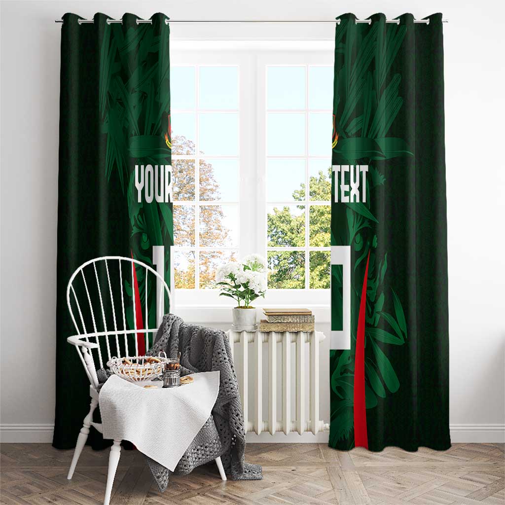 Custom Bangladesh Cricket Window Curtain The Tigers Green-Red Glory