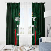 Custom Bangladesh Cricket Window Curtain The Tigers Green-Red Glory