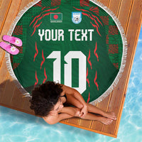 Custom Bangladesh Football Beach Blanket Bengal Tigers Green-Red Warriors