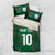 Custom Bangladesh Football Bedding Set Bengal Tigers Green-Red Warriors