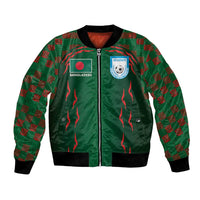 Custom Bangladesh Football Bomber Jacket Bengal Tigers Green-Red Warriors