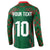 Custom Bangladesh Football Button Sweatshirt Bengal Tigers Green-Red Warriors