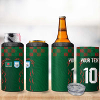 Custom Bangladesh Football 4 in 1 Can Cooler Tumbler Bengal Tigers Green-Red Warriors