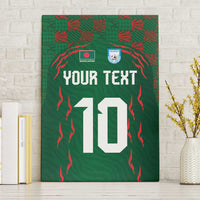 Custom Bangladesh Football Canvas Wall Art Bengal Tigers Green-Red Warriors