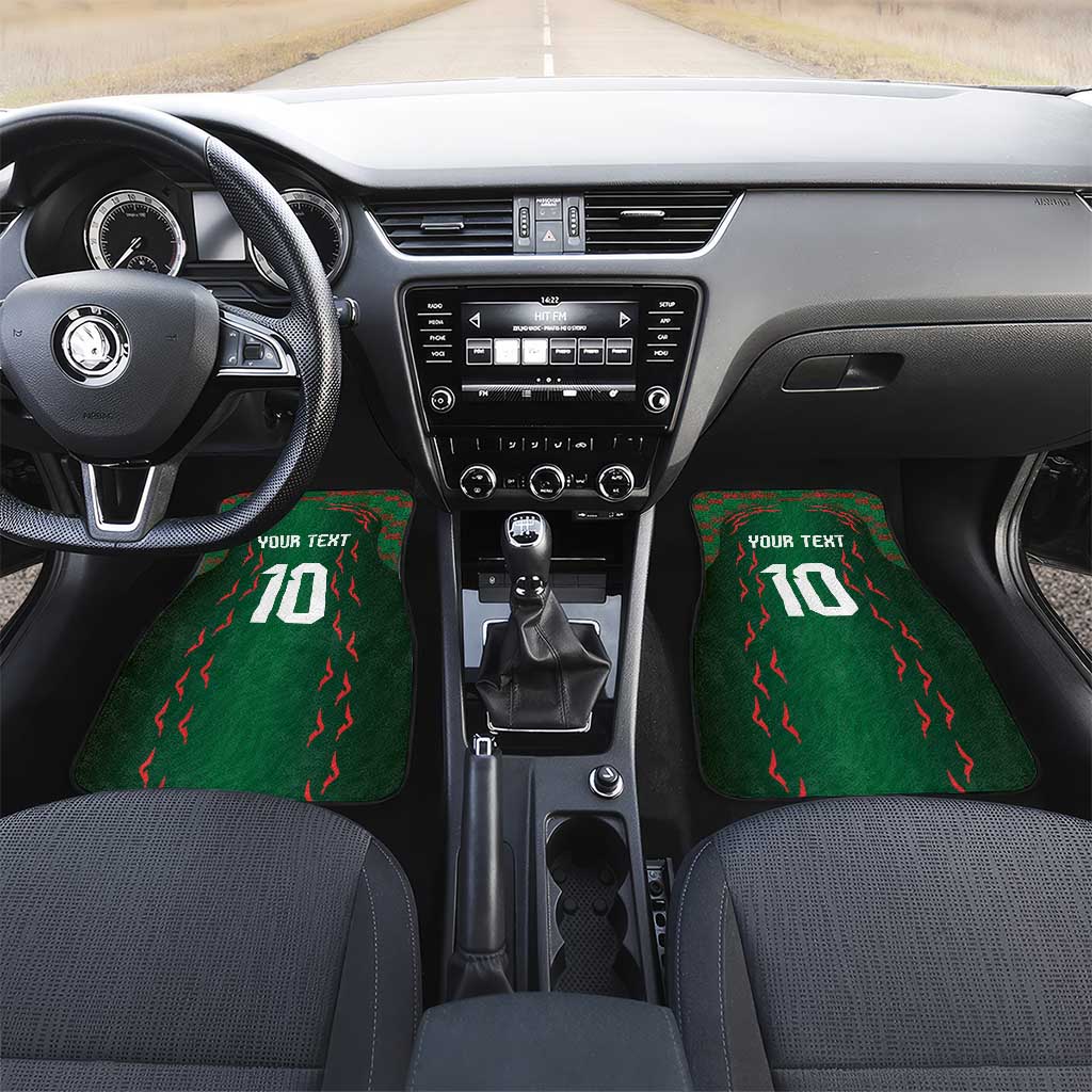 Custom Bangladesh Football Car Mats Bengal Tigers Green-Red Warriors