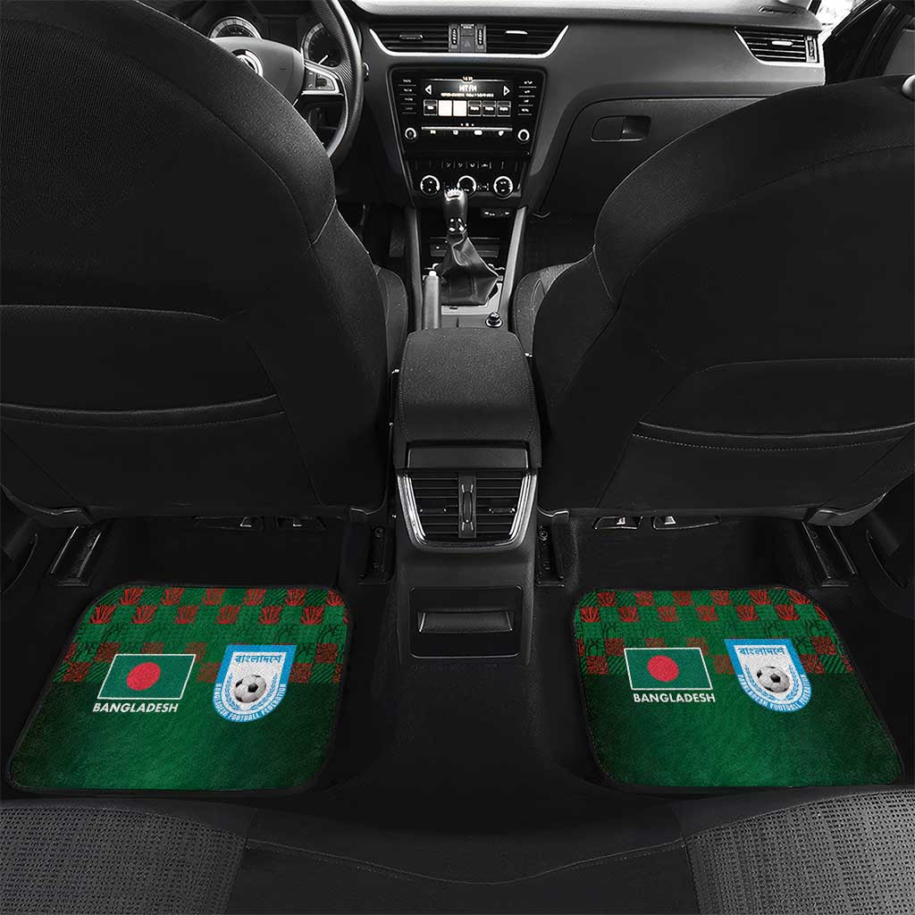Custom Bangladesh Football Car Mats Bengal Tigers Green-Red Warriors