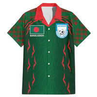 Custom Bangladesh Football Family Matching Mermaid Dress and Hawaiian Shirt Bengal Tigers Green-Red Warriors