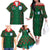 Custom Bangladesh Football Family Matching Off The Shoulder Long Sleeve Dress and Hawaiian Shirt Bengal Tigers Green-Red Warriors