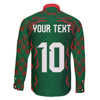 Custom Bangladesh Football Family Matching Off Shoulder Maxi Dress and Hawaiian Shirt Bengal Tigers Green-Red Warriors