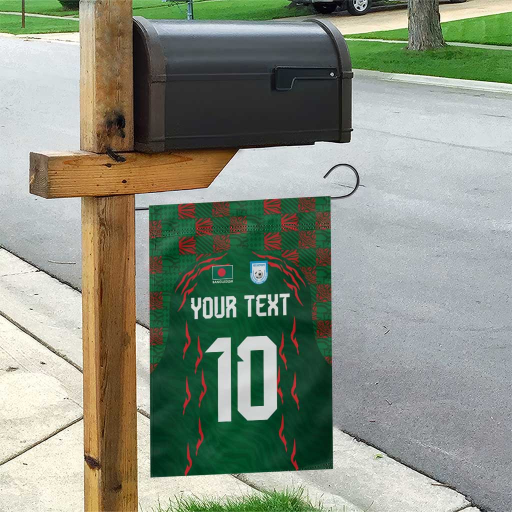 Custom Bangladesh Football Garden Flag Bengal Tigers Green-Red Warriors