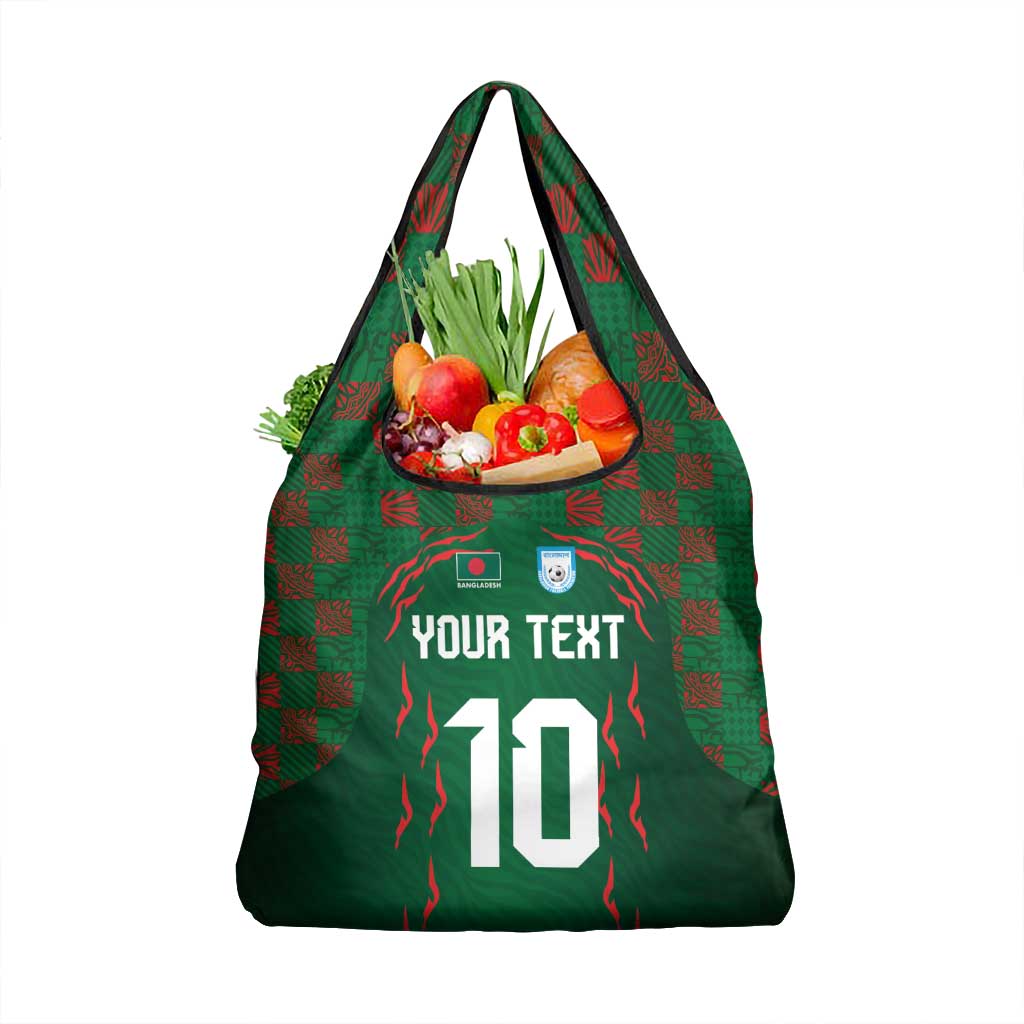 Custom Bangladesh Football Grocery Bag Bengal Tigers Green-Red Warriors