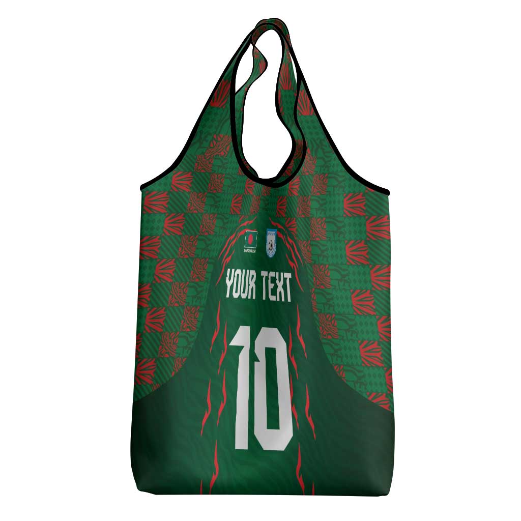 Custom Bangladesh Football Grocery Bag Bengal Tigers Green-Red Warriors