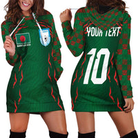 Custom Bangladesh Football Hoodie Dress Bengal Tigers Green-Red Warriors