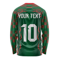 Custom Bangladesh Football Long Sleeve Shirt Bengal Tigers Green-Red Warriors
