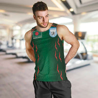 Custom Bangladesh Football Men Tank Top Bengal Tigers Green-Red Warriors