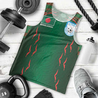 Custom Bangladesh Football Men Tank Top Bengal Tigers Green-Red Warriors