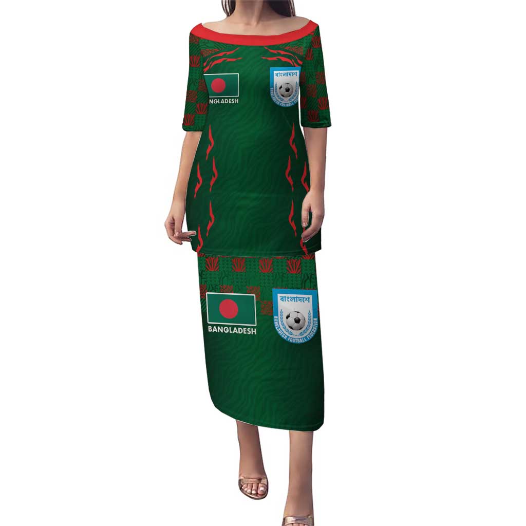 Custom Bangladesh Football Puletasi Bengal Tigers Green-Red Warriors