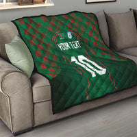 Custom Bangladesh Football Quilt Bengal Tigers Green-Red Warriors