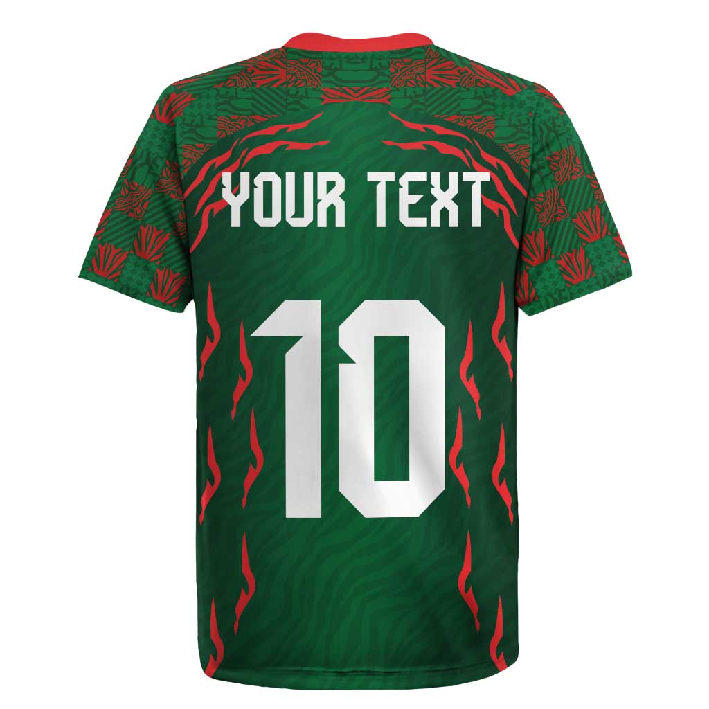 Custom Bangladesh Football Rugby Jersey Bengal Tigers Green-Red Warriors