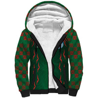 Custom Bangladesh Football Sherpa Hoodie Bengal Tigers Green-Red Warriors
