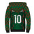 Custom Bangladesh Football Sherpa Hoodie Bengal Tigers Green-Red Warriors