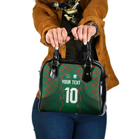 Custom Bangladesh Football Shoulder Handbag Bengal Tigers Green-Red Warriors