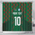 Custom Bangladesh Football Shower Curtain Bengal Tigers Green-Red Warriors