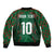 Custom Bangladesh Football Sleeve Zip Bomber Jacket Bengal Tigers Green-Red Warriors