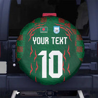 Custom Bangladesh Football Spare Tire Cover Bengal Tigers Green-Red Warriors