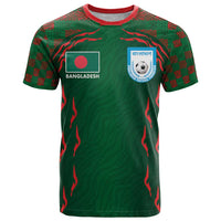 Custom Bangladesh Football T Shirt Bengal Tigers Green-Red Warriors