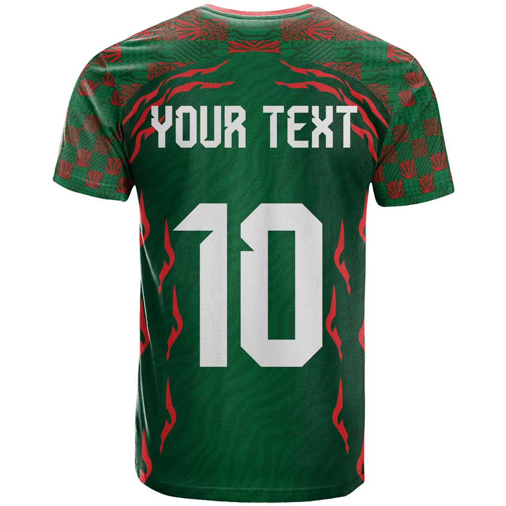 Custom Bangladesh Football T Shirt Bengal Tigers Green-Red Warriors