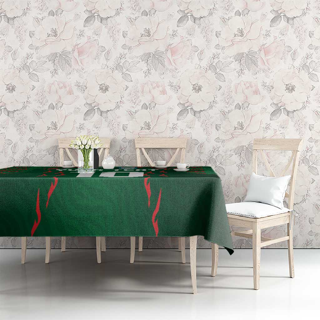 Custom Bangladesh Football Tablecloth Bengal Tigers Green-Red Warriors