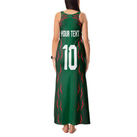 Custom Bangladesh Football Tank Maxi Dress Bengal Tigers Green-Red Warriors