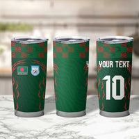 Custom Bangladesh Football Tumbler Cup Bengal Tigers Green-Red Warriors