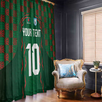 Custom Bangladesh Football Window Curtain Bengal Tigers Green-Red Warriors
