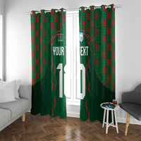 Custom Bangladesh Football Window Curtain Bengal Tigers Green-Red Warriors