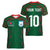 Custom Bangladesh Football Women V-Neck T-Shirt Bengal Tigers Green-Red Warriors