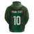 Custom Bangladesh Football Zip Hoodie Bengal Tigers Green-Red Warriors