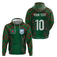 Custom Bangladesh Football Zip Hoodie Bengal Tigers Green-Red Warriors