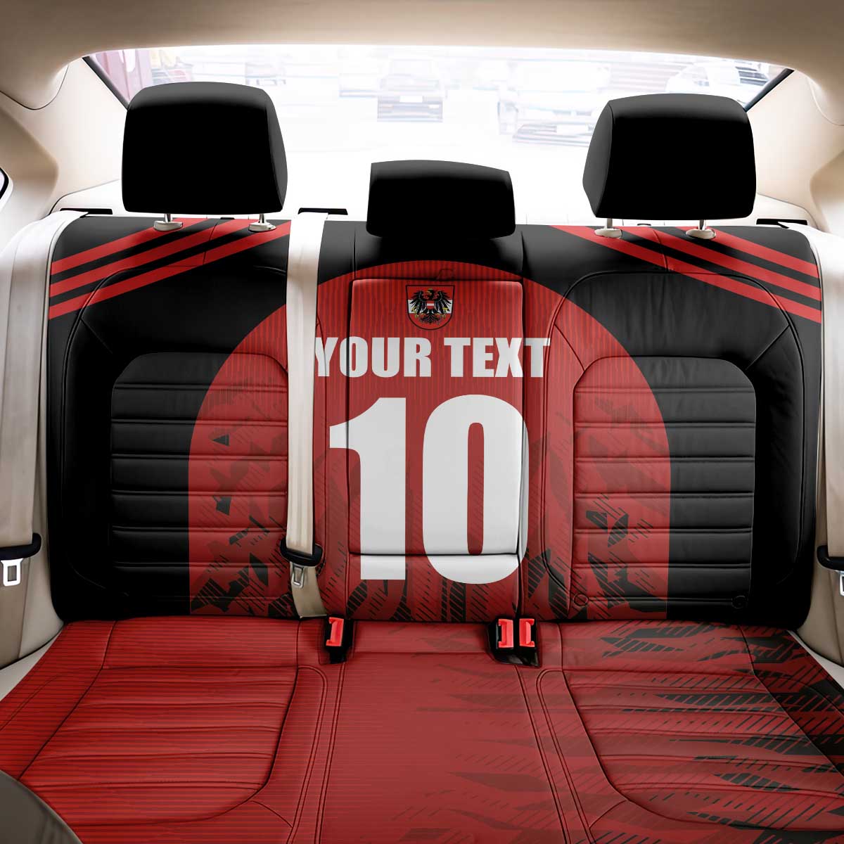 Custom Austria Football 2024 Go Champion Back Car Seat Cover Home Color - Wonder Print Shop