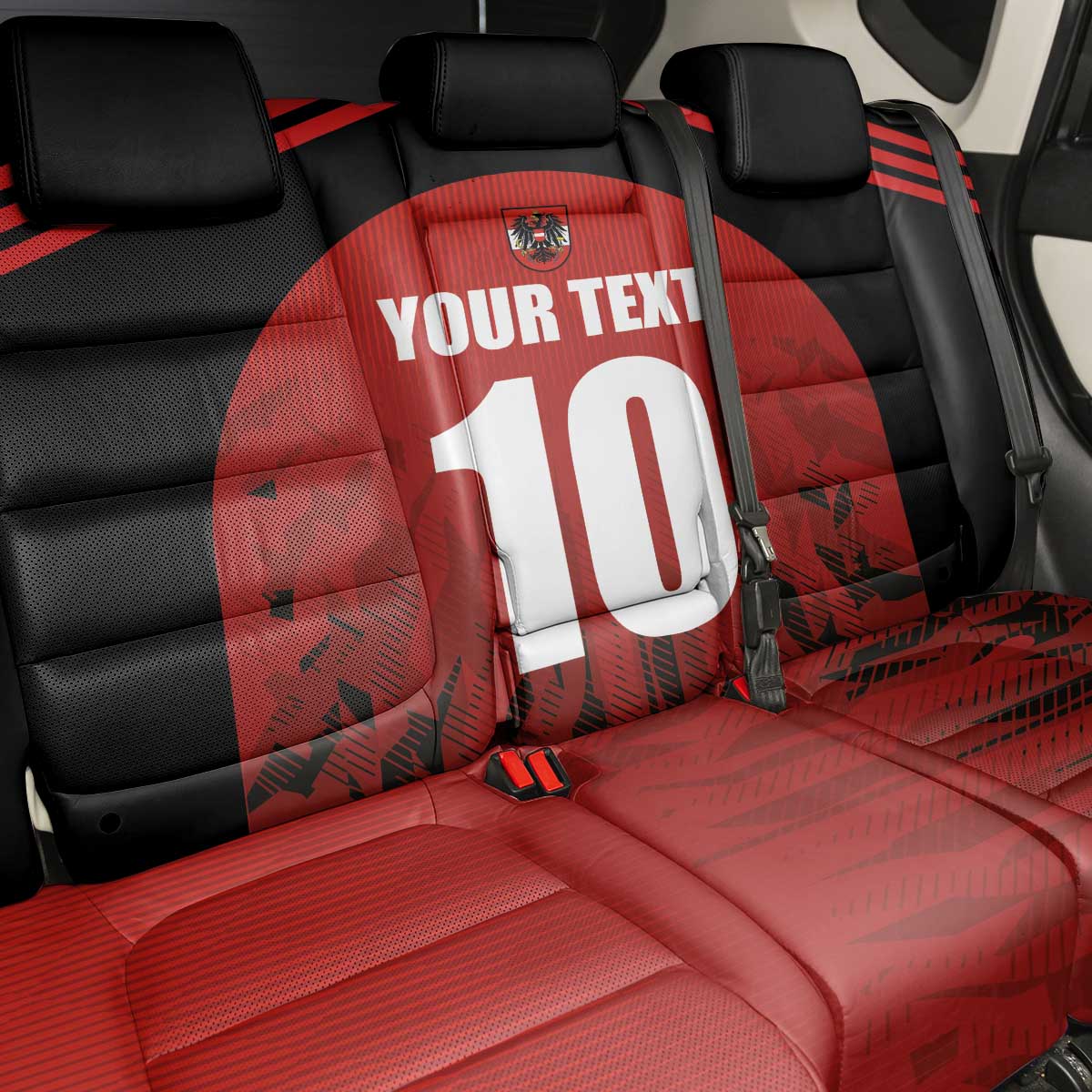 Custom Austria Football 2024 Go Champion Back Car Seat Cover Home Color - Wonder Print Shop