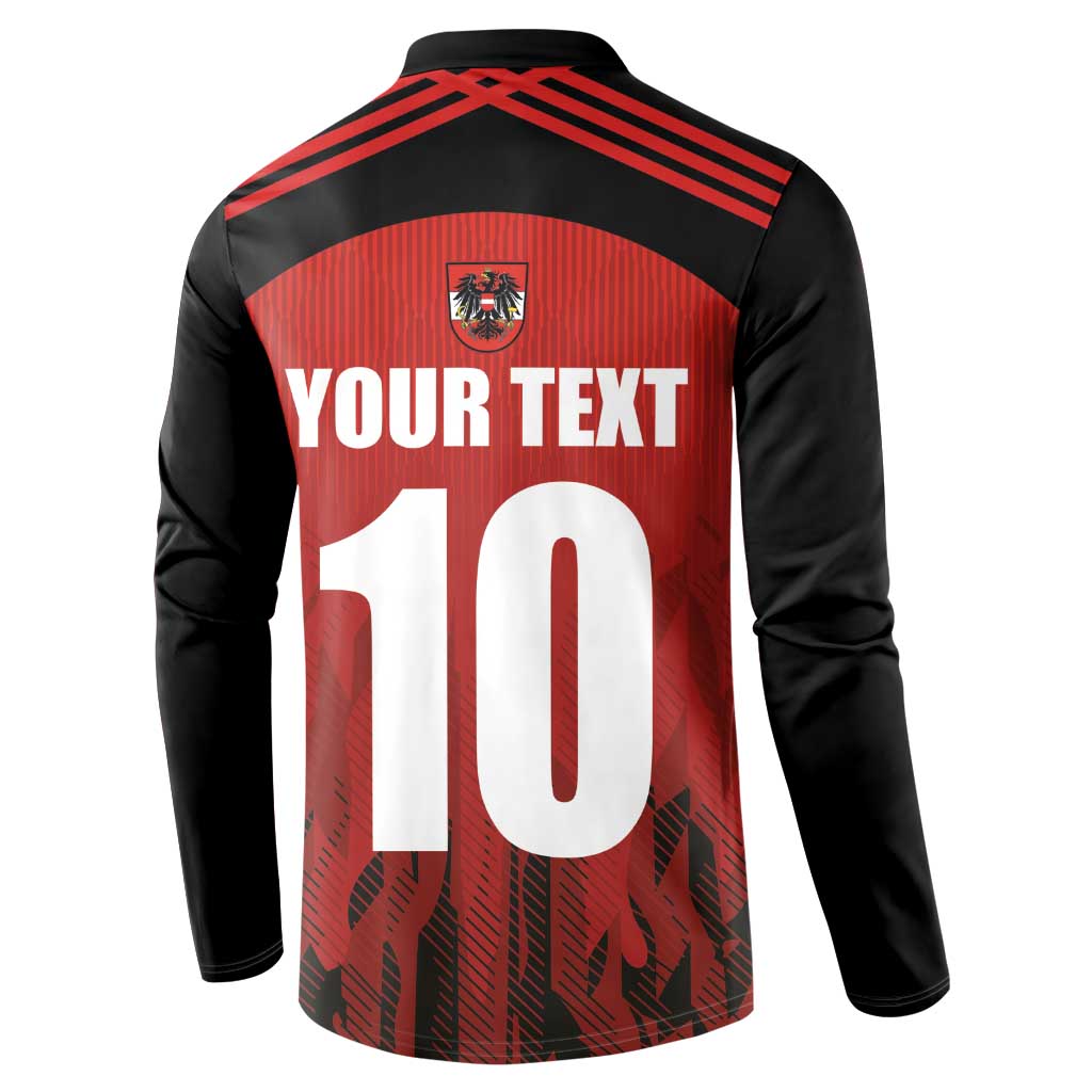 Custom Austria Football 2024 Go Champion Button Sweatshirt Home Color - Wonder Print Shop