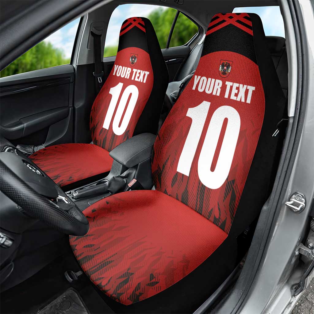 Custom Austria Football 2024 Go Champion Car Seat Cover Home Color - Wonder Print Shop