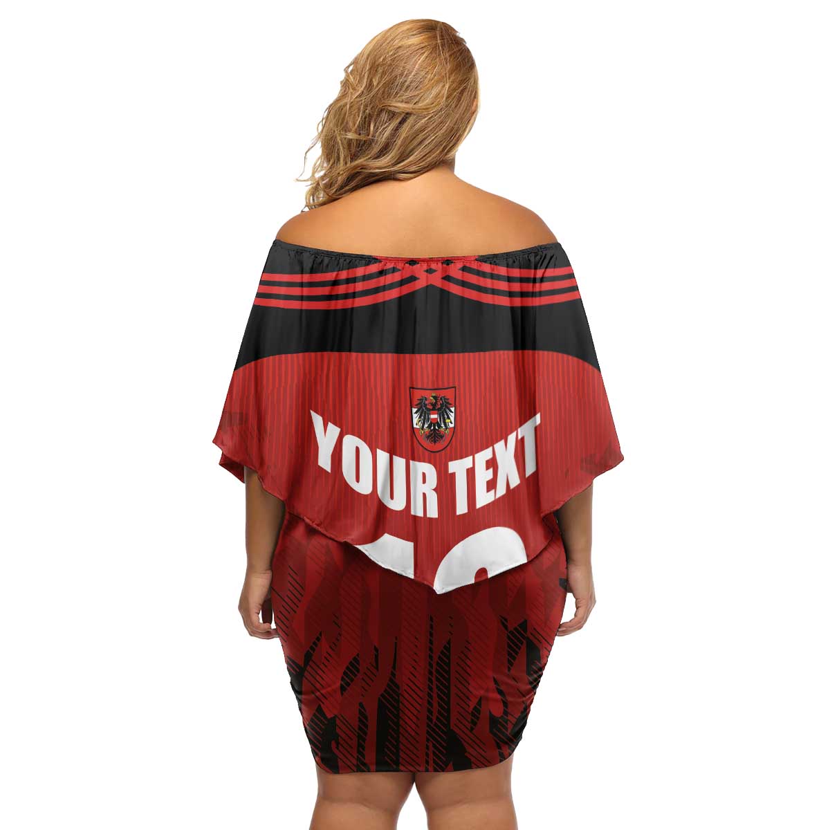 Custom Austria Football 2024 Go Champion Family Matching Off Shoulder Short Dress and Hawaiian Shirt Home Color - Wonder Print Shop