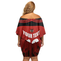 Custom Austria Football 2024 Go Champion Family Matching Off Shoulder Short Dress and Hawaiian Shirt Home Color - Wonder Print Shop