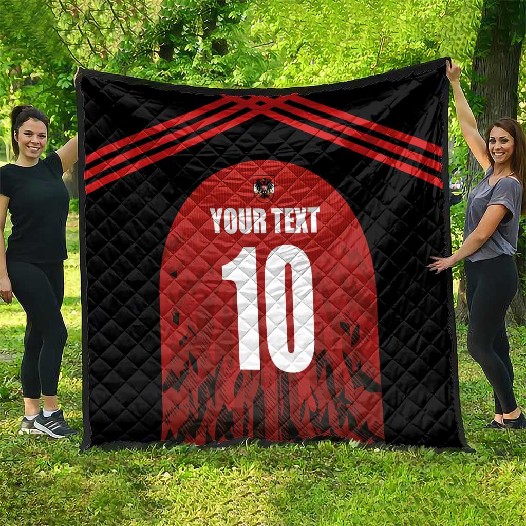 Custom Austria Football 2024 Go Champion Quilt Home Color - Wonder Print Shop