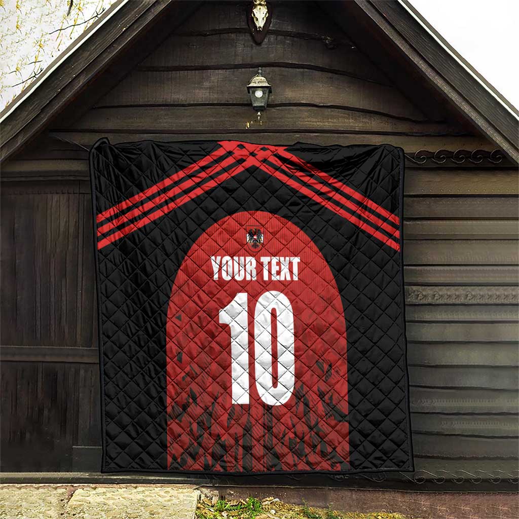 Custom Austria Football 2024 Go Champion Quilt Home Color - Wonder Print Shop